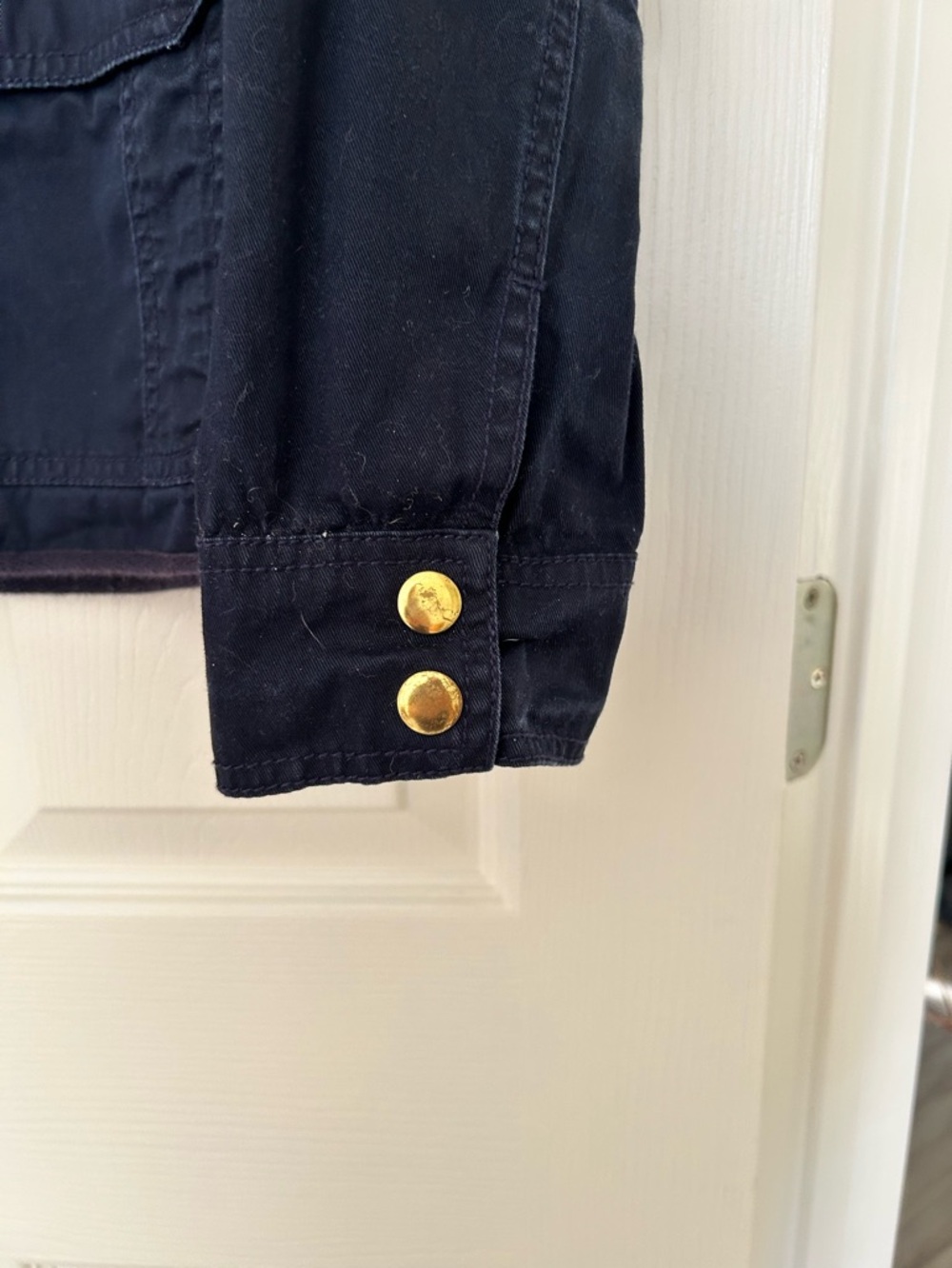 J. Crew Relaxed Boyfriend Field Jacket Navy Blue XS - Picture 4 of 6